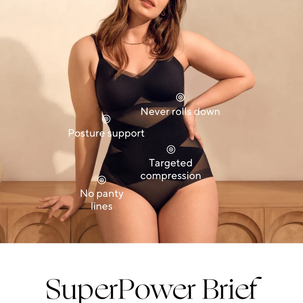 Honeylove SuperPower Brief Black Shapewear